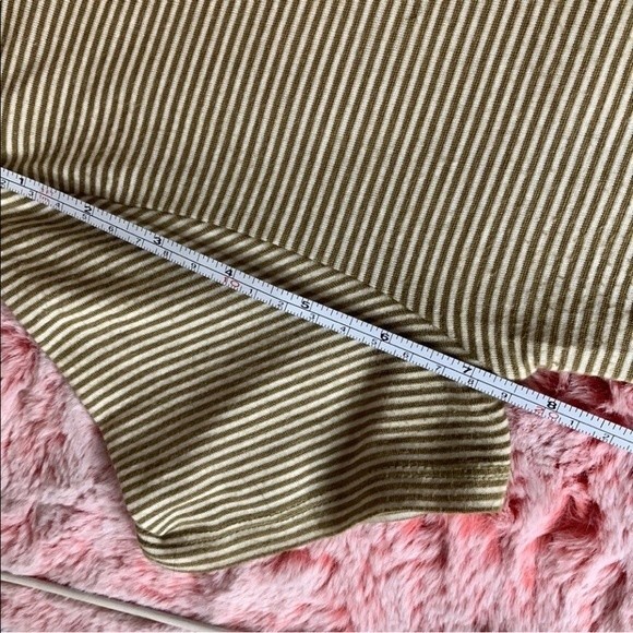 Forever 21 Bodycon White and Tan Striped Short Sleeve Size Small Dress - Picture 11 of 11